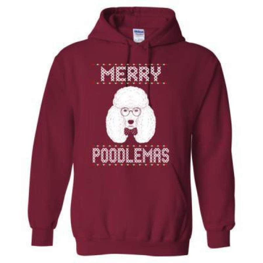 AGR Merry Poodlemas Ugly Christmas Sweater – Heavy Blend™ Hooded Sweatshirt