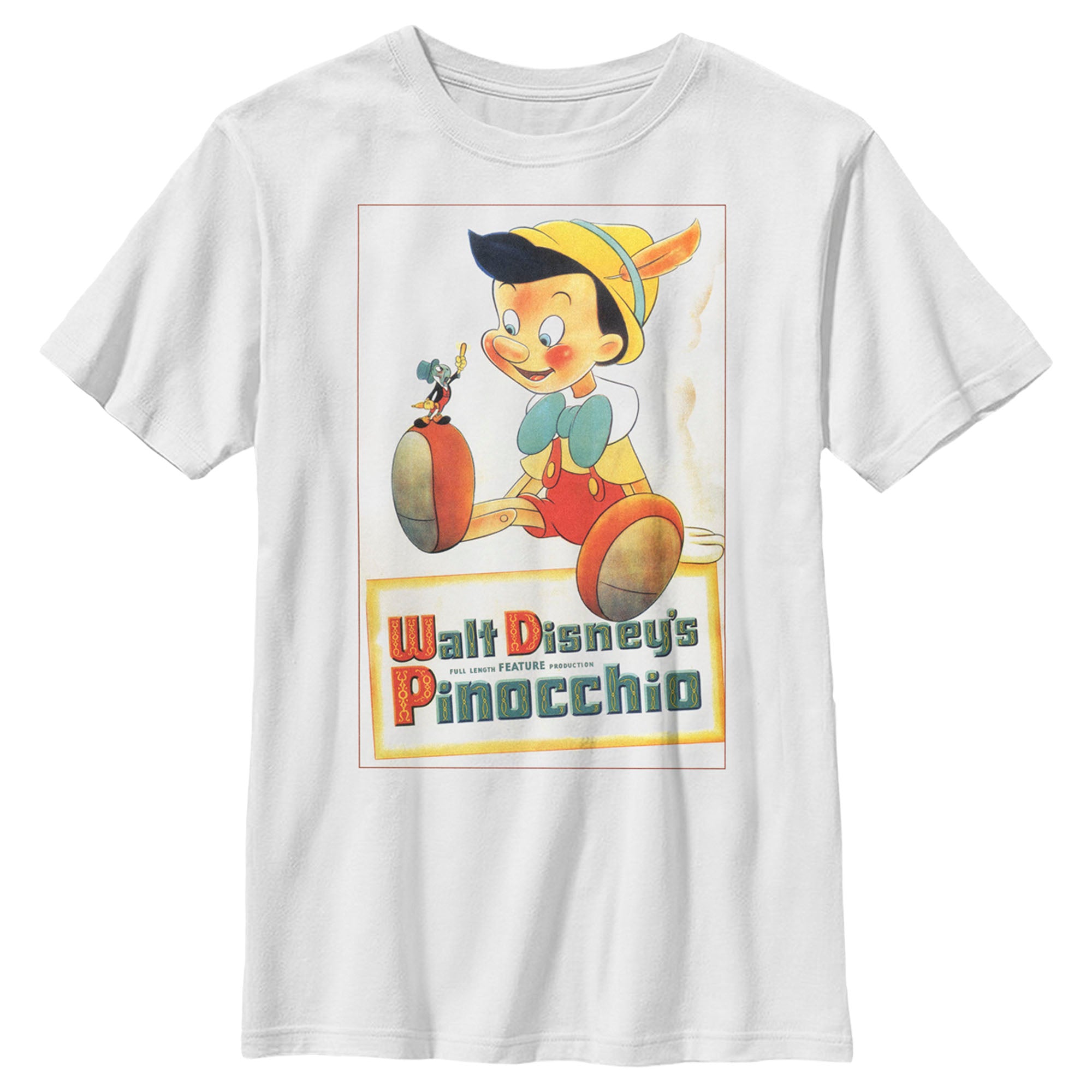 Boy’S Pinocchio Retro Movie Poster T-Shirt