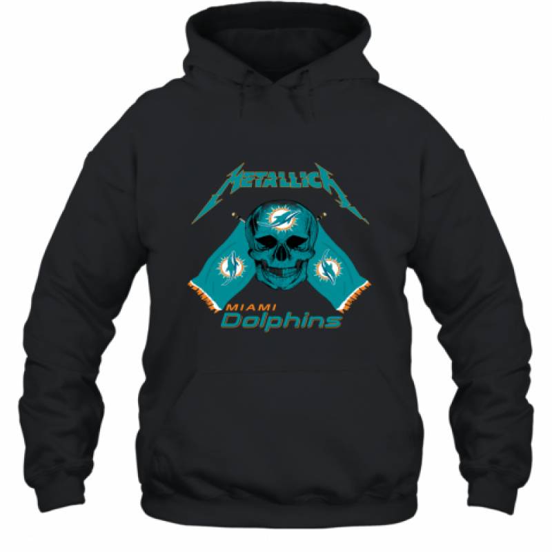 Metallica Miami Dolphins Skull Flag Shirt Hoodie