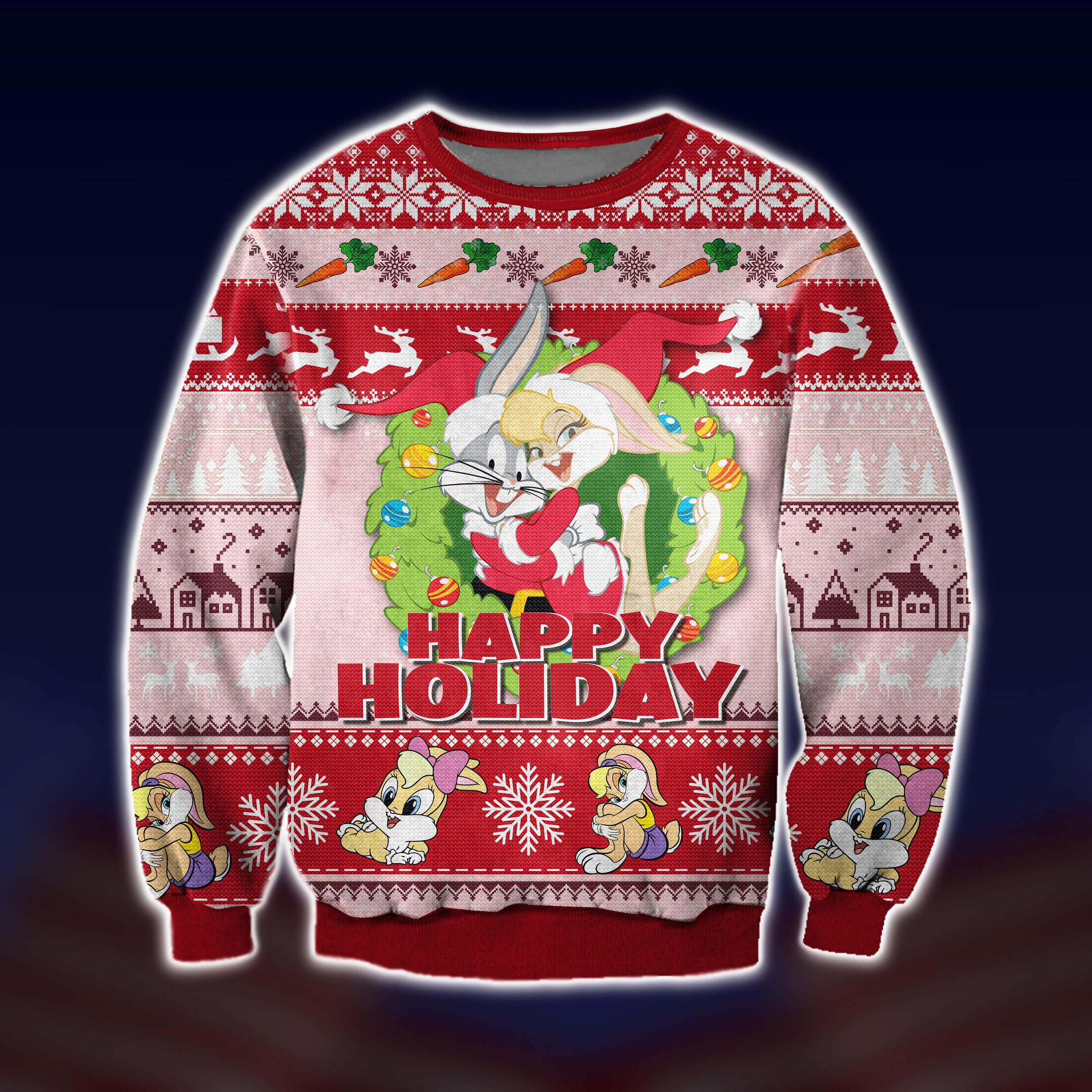 Lola Bunny And The Bugs Bunny Christmas Gift  Ugly Christmas Sweater