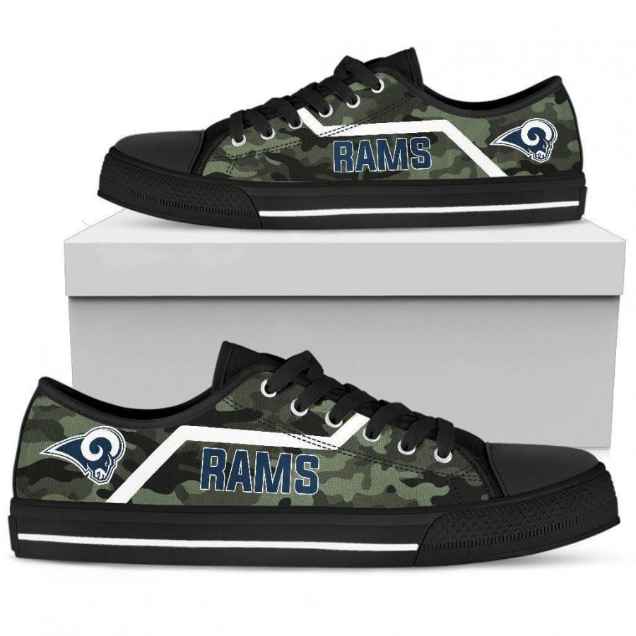 Simple Camo Los Angeles Rams Low Top Shoes #538