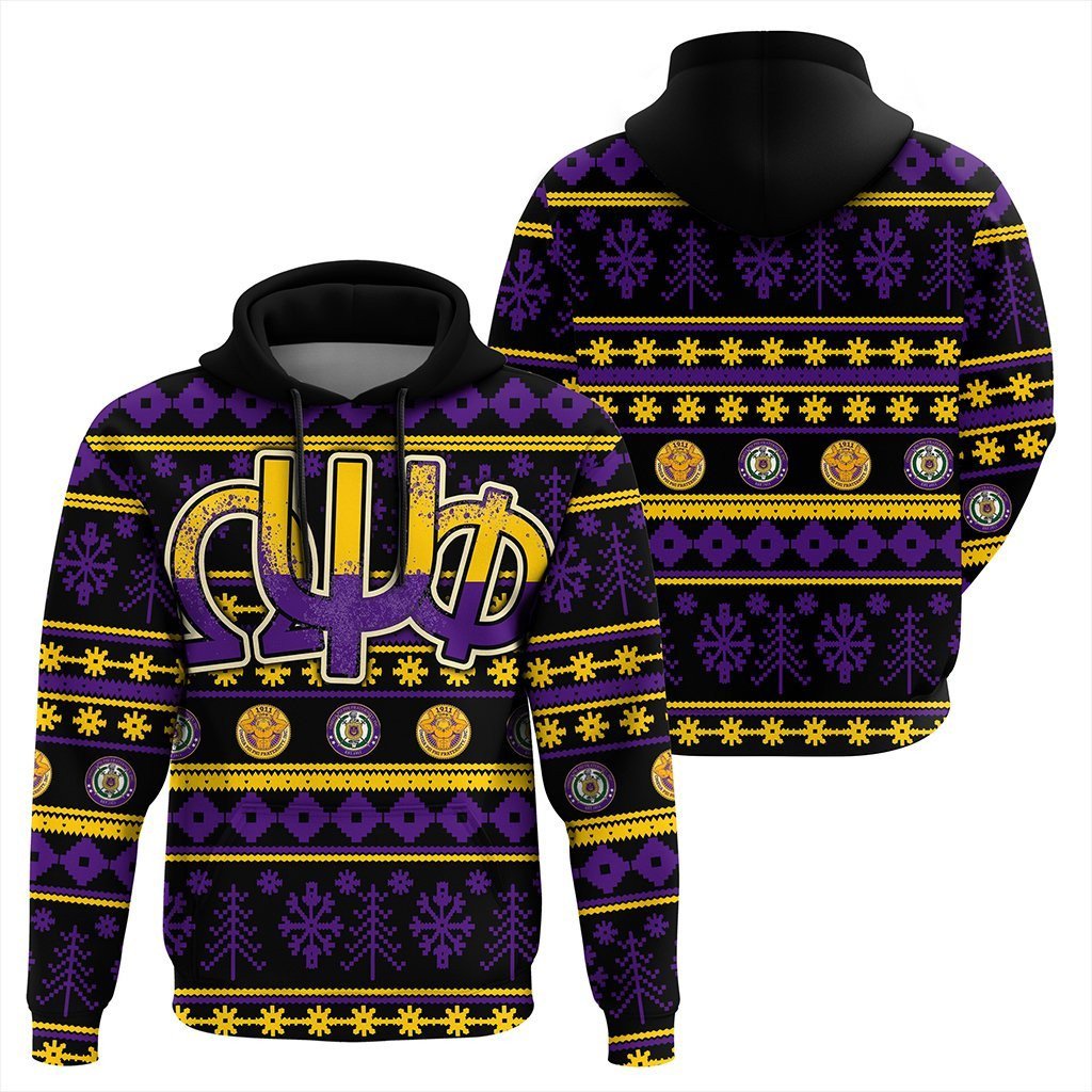 Fraternity Hoodie – Omega Psi Phi Christmas Splatters Pullover