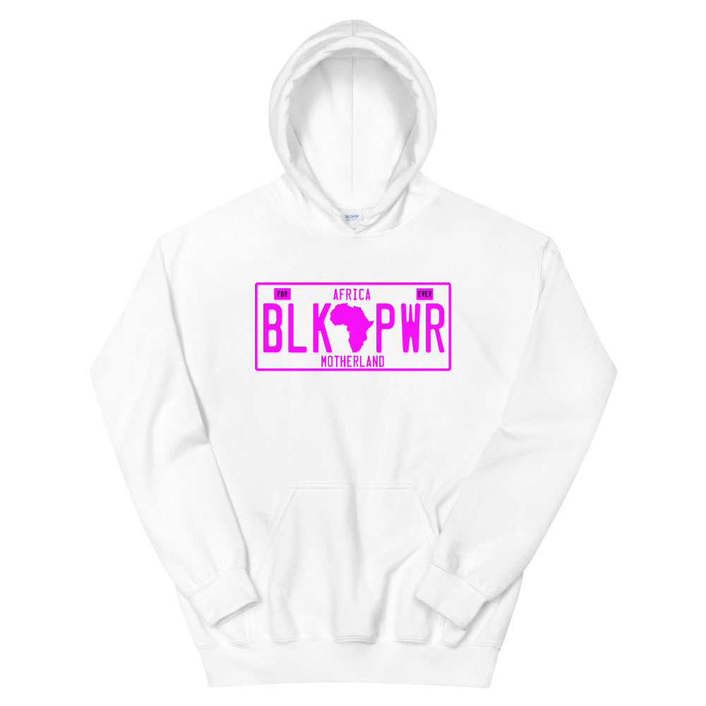 Black Power License Tag Purple Hoodie