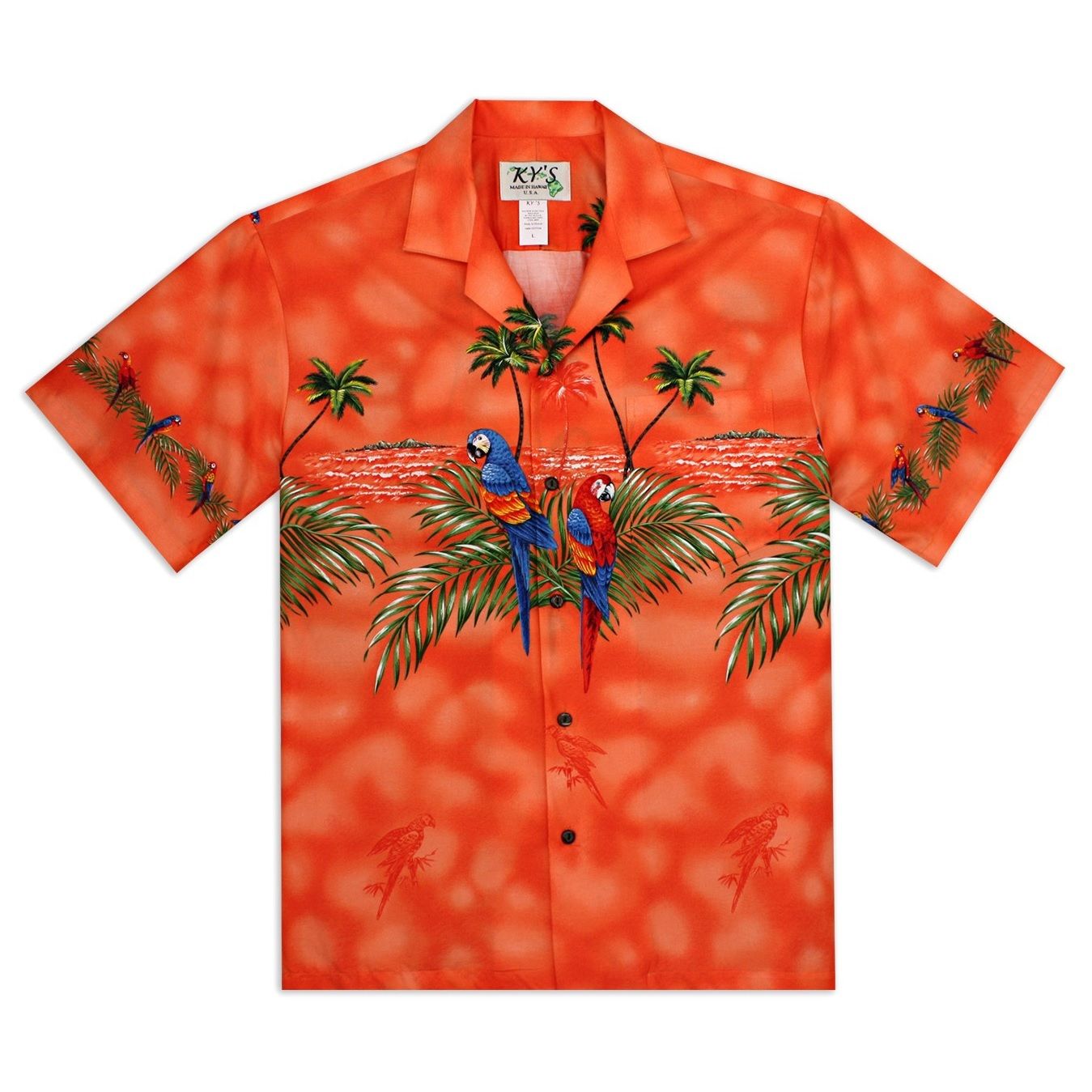 Parrots Orange Unique Design Hawaii Shirt Ha42723