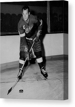 Gordie Howe Poster Detroit Red Wings Canvas Print