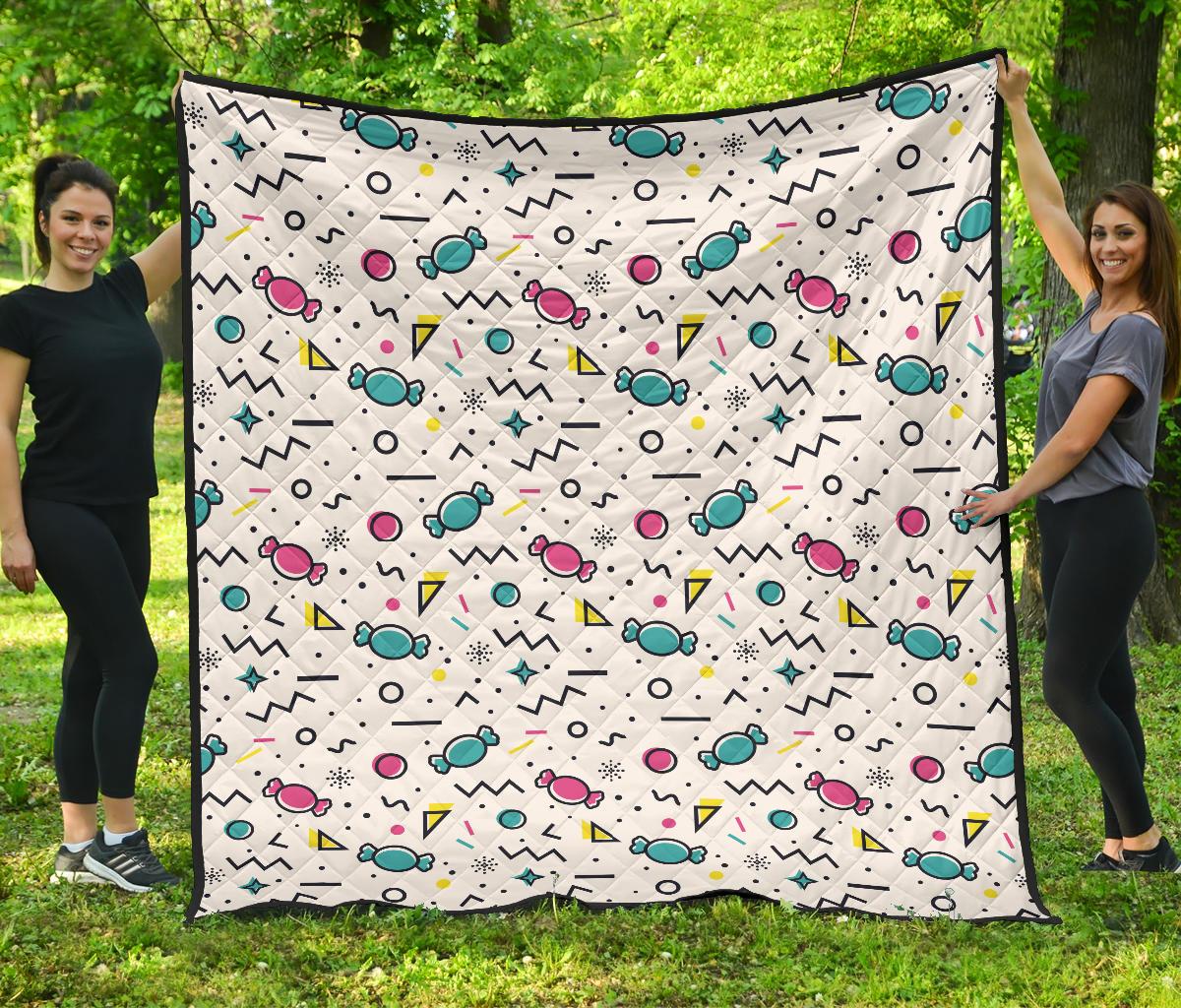 Candy Design Pattern Premium Quilt