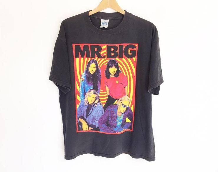 Vintage 90 S Mr Big Tour 1996 Rare Design Big Logo Pantera Slipknot Nirvana Shirt