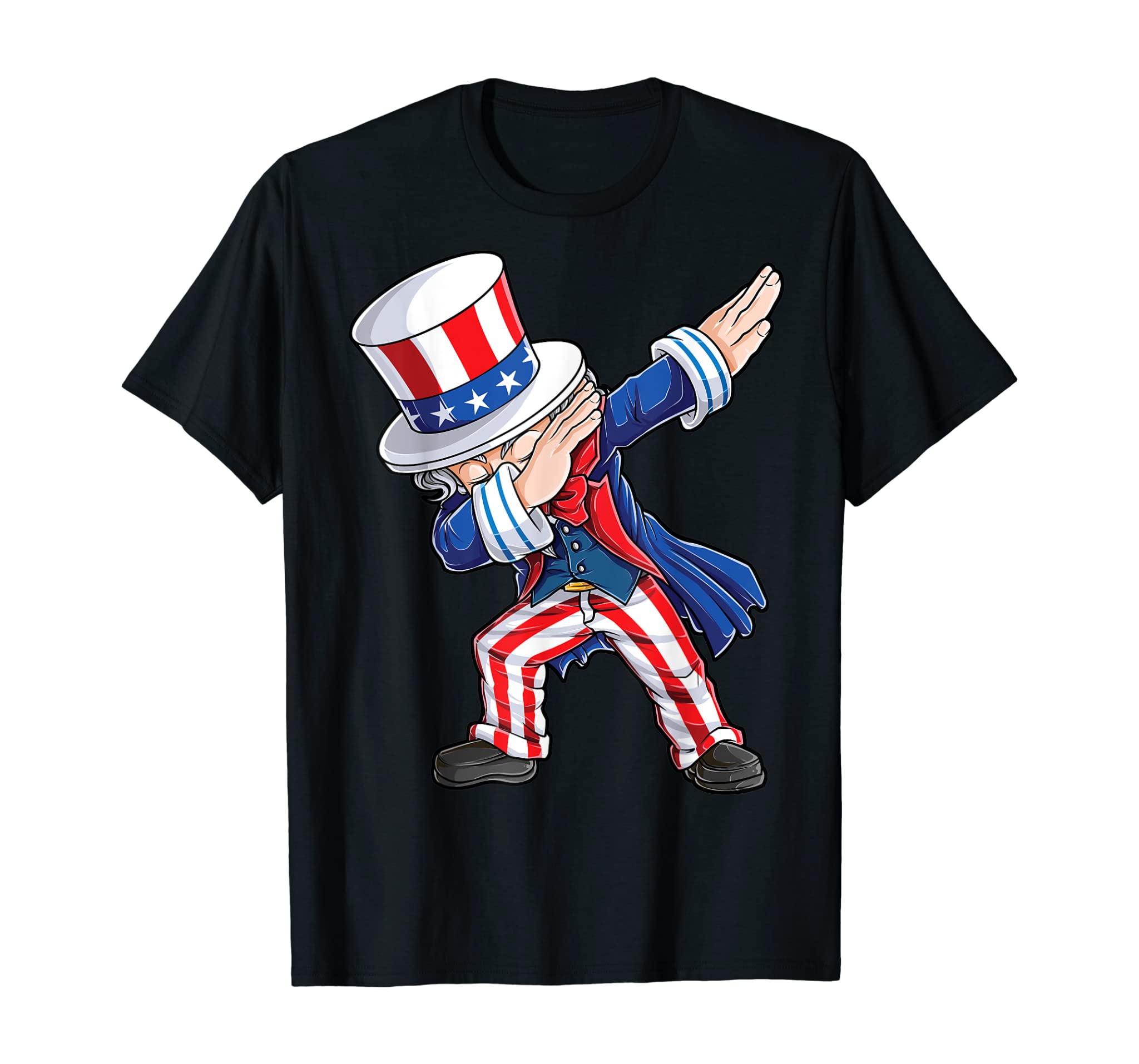 Dabbing Uncle Sam T Shirt 4th of July Kids Boys Men Gifts