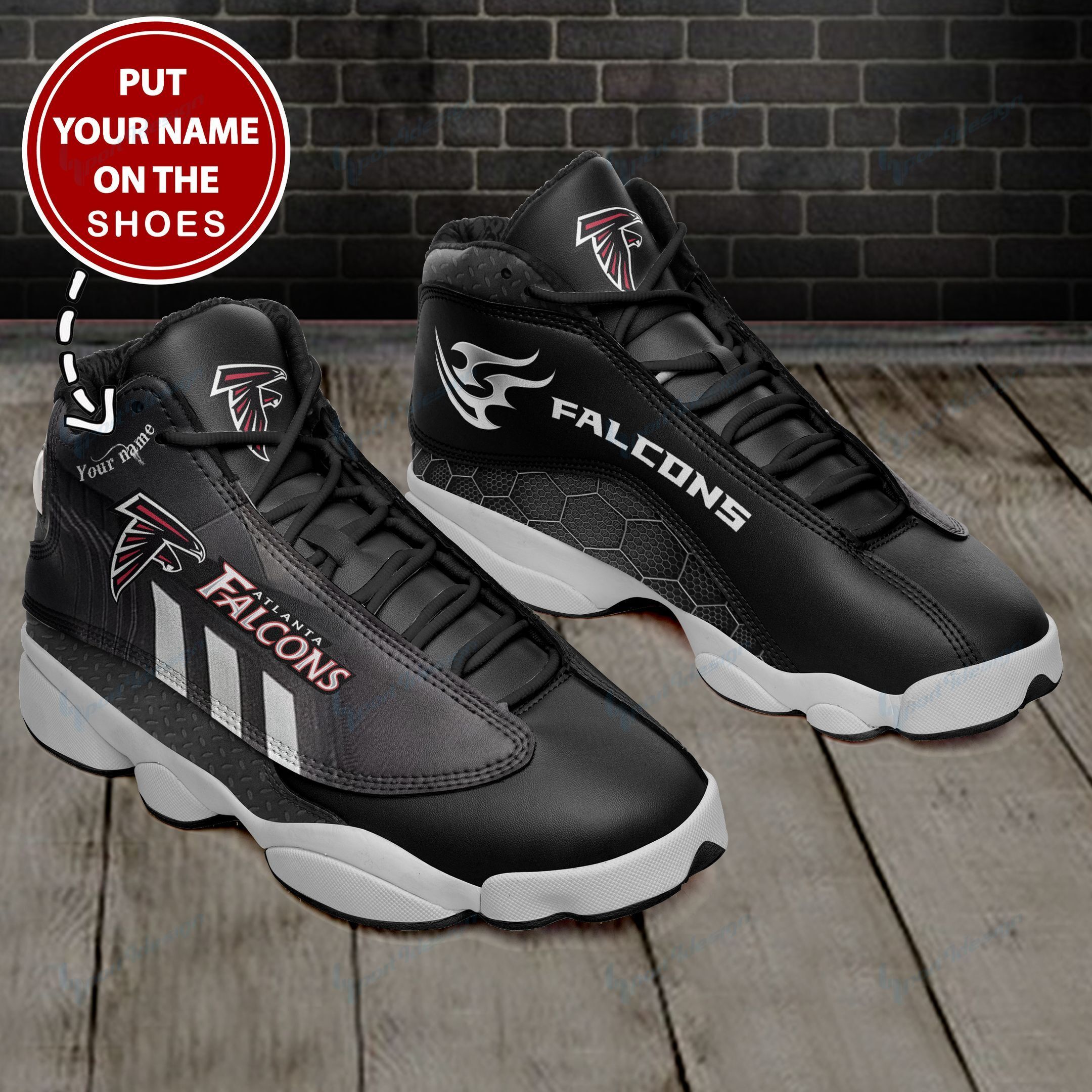 Atlanta Falcons Personalized Air JD13 Sneakers 417