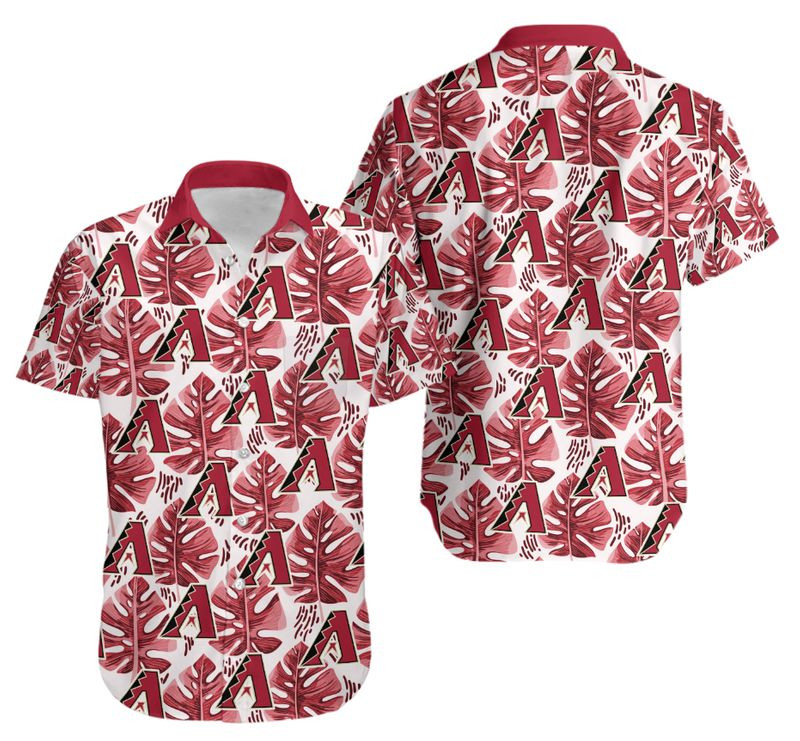 Topsportee Arizona Diamondbacks Leaf And Logo Limited Edition Hawaii Shirt And Shorts Summer Collection Size S-5Xl Nla003033