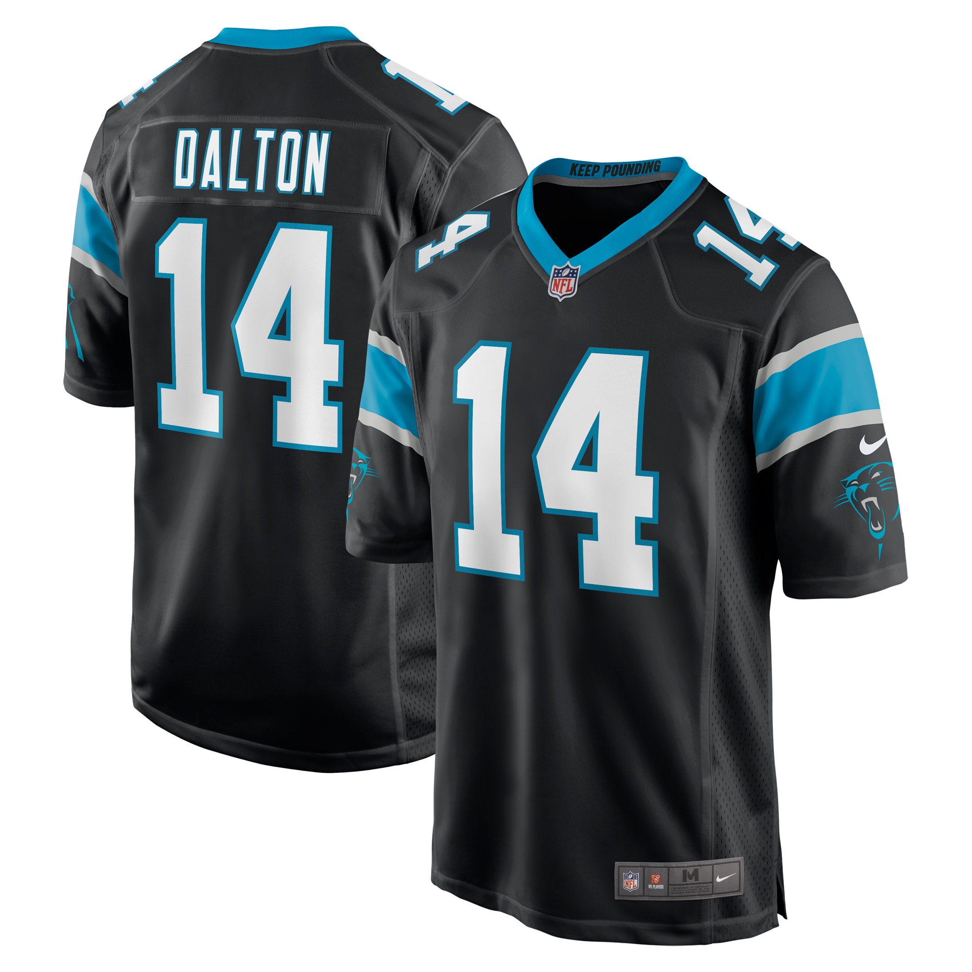 Men’s Carolina Panthers Andy Dalton Black Game Player Jersey