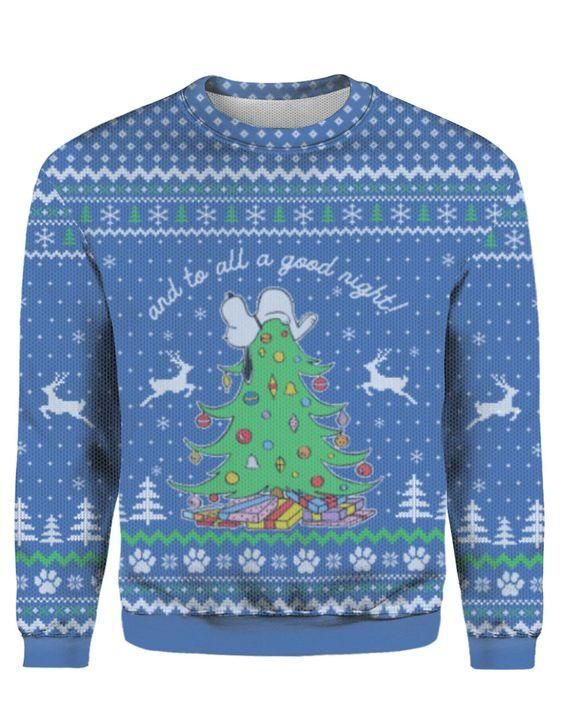 To All A Good Night Ugly Christmas Wool Sweater