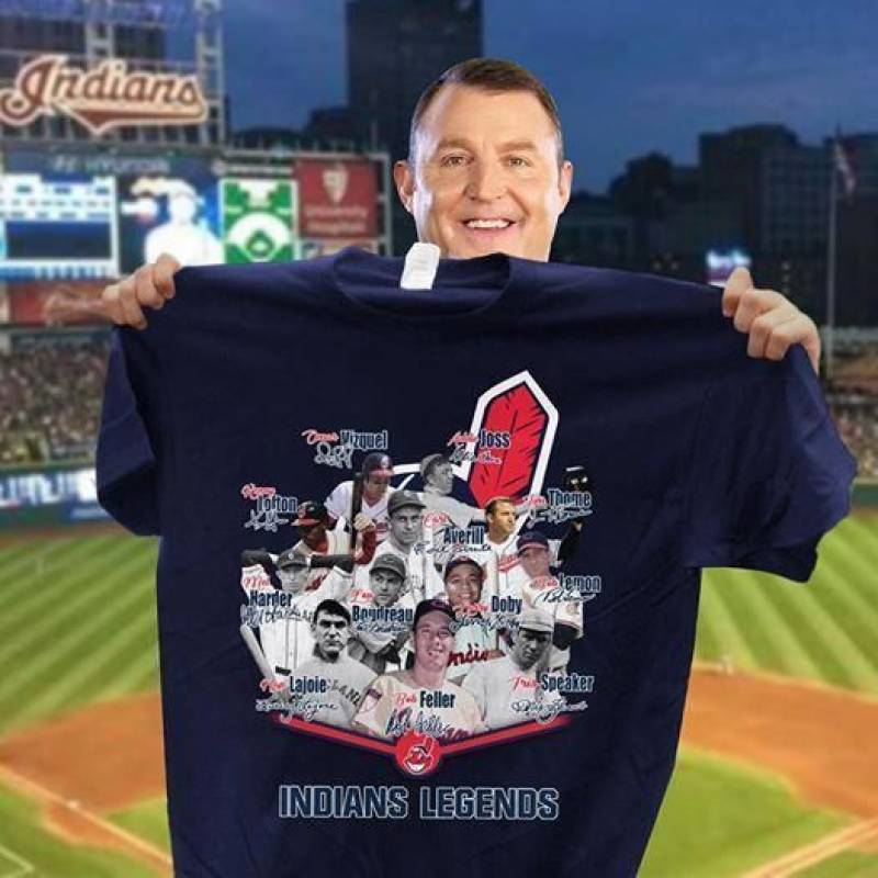 Cleveland Indians Legends Players Signatures T Shirt