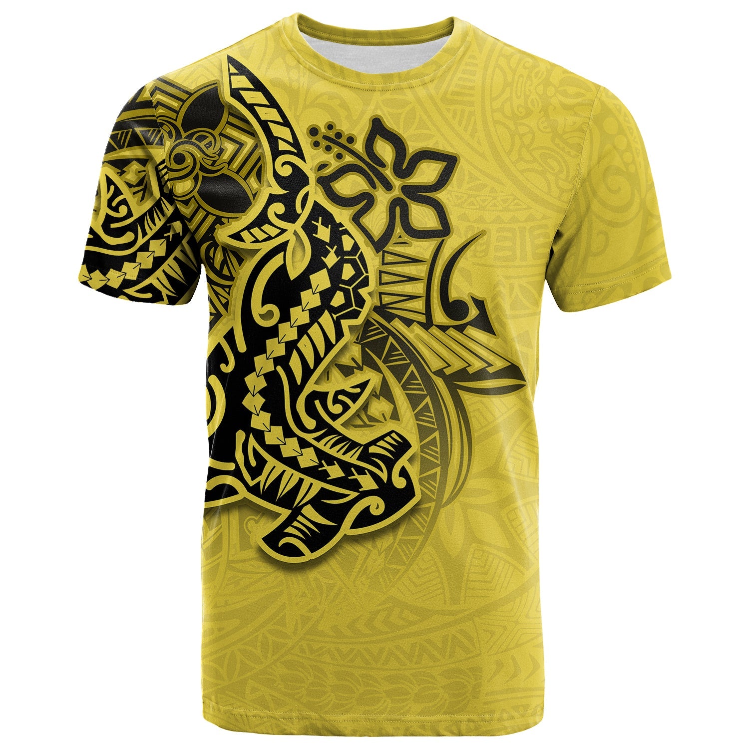 (Custom Personalised) Hammerhead Shark T Shirt Polynesian Yellow Style Lt6