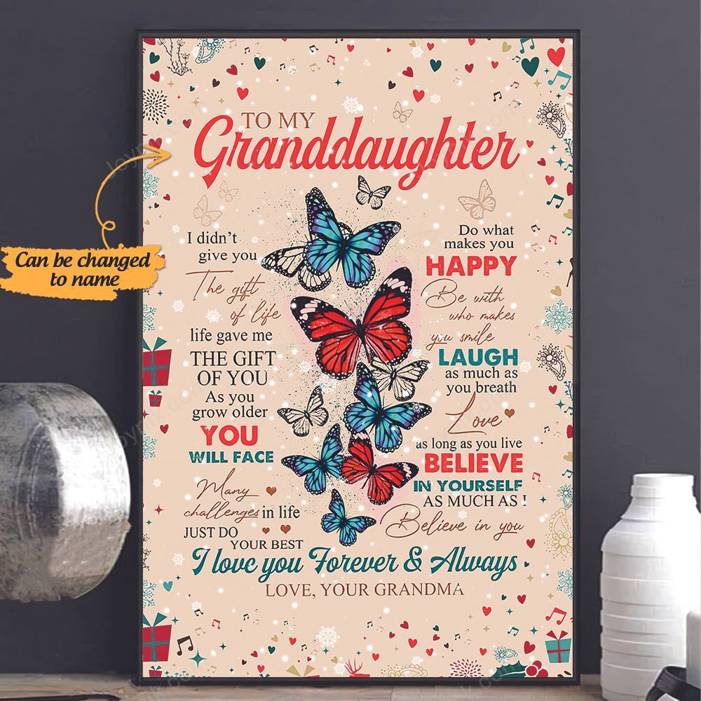 Personalized To My Granddaughter Poster - Poster Art Design