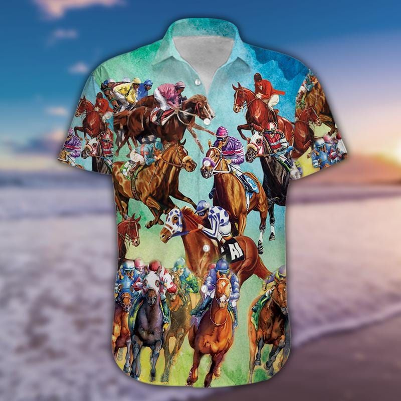 Felacia Amazing Horse Race Unisex Hawaii Aloha Ha16055