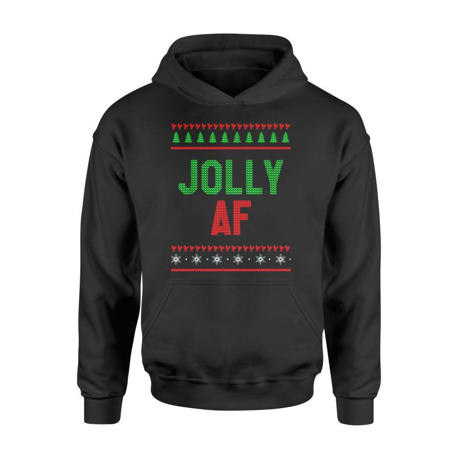 Christmas gift idea Jolly AF Ugly Apparel T-Shirt – Standard Hoodie