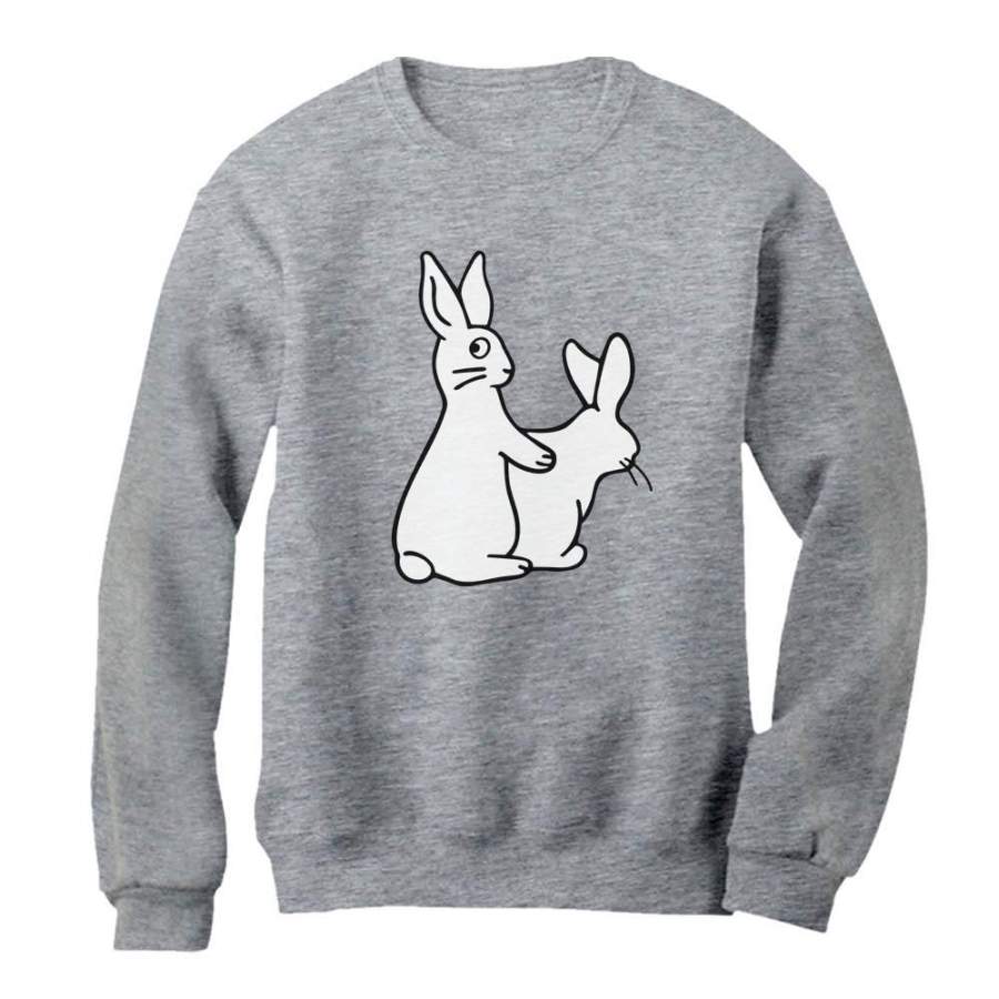 Rude Rabbits Funny Easter Humping Bunnies Women Sweatshirt