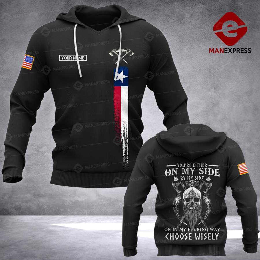 VH CUSTOMIZE Texas viking HOODIE 3D ALL OVER PRINT 0312 HMD