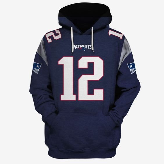 New England Patriots Tom Brady 14 Unisex 3D Hoodie Gift For Fans