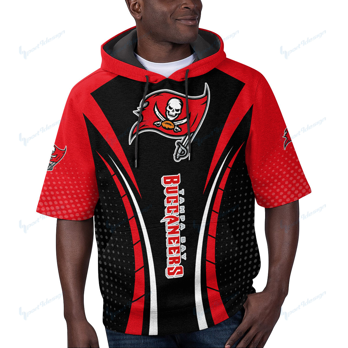 Tampa Bay Buccaneers Short Sleeve Hoodie Bg55