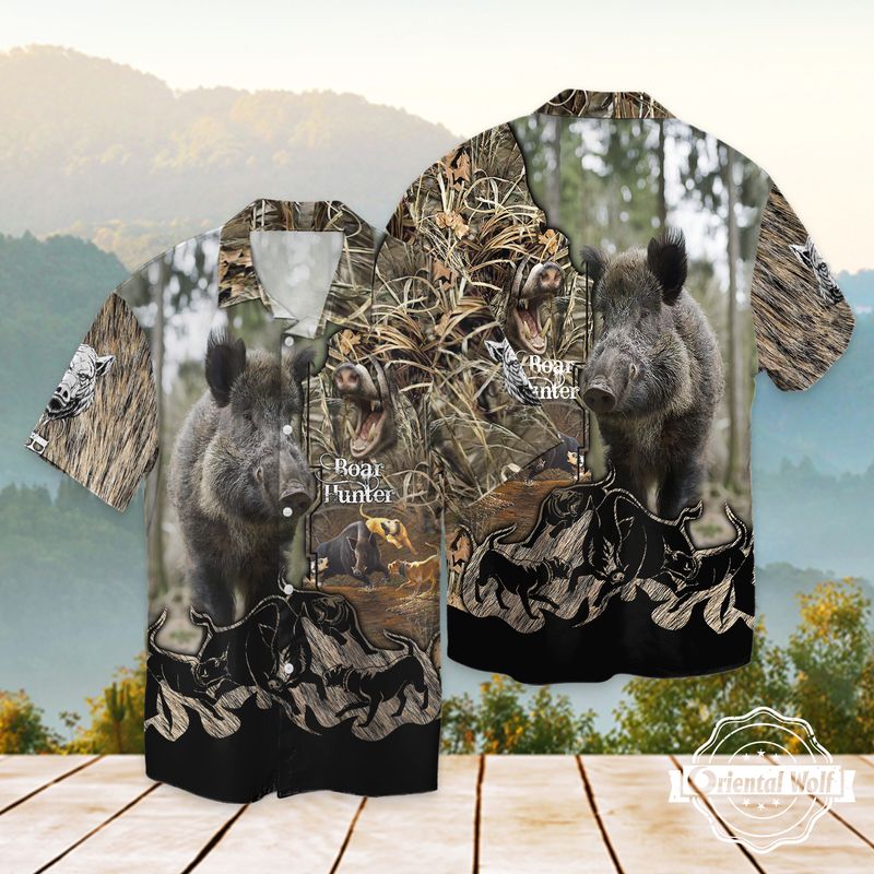 Boar Hunter Hunting Full Print Hawaii Shirt Ha82035