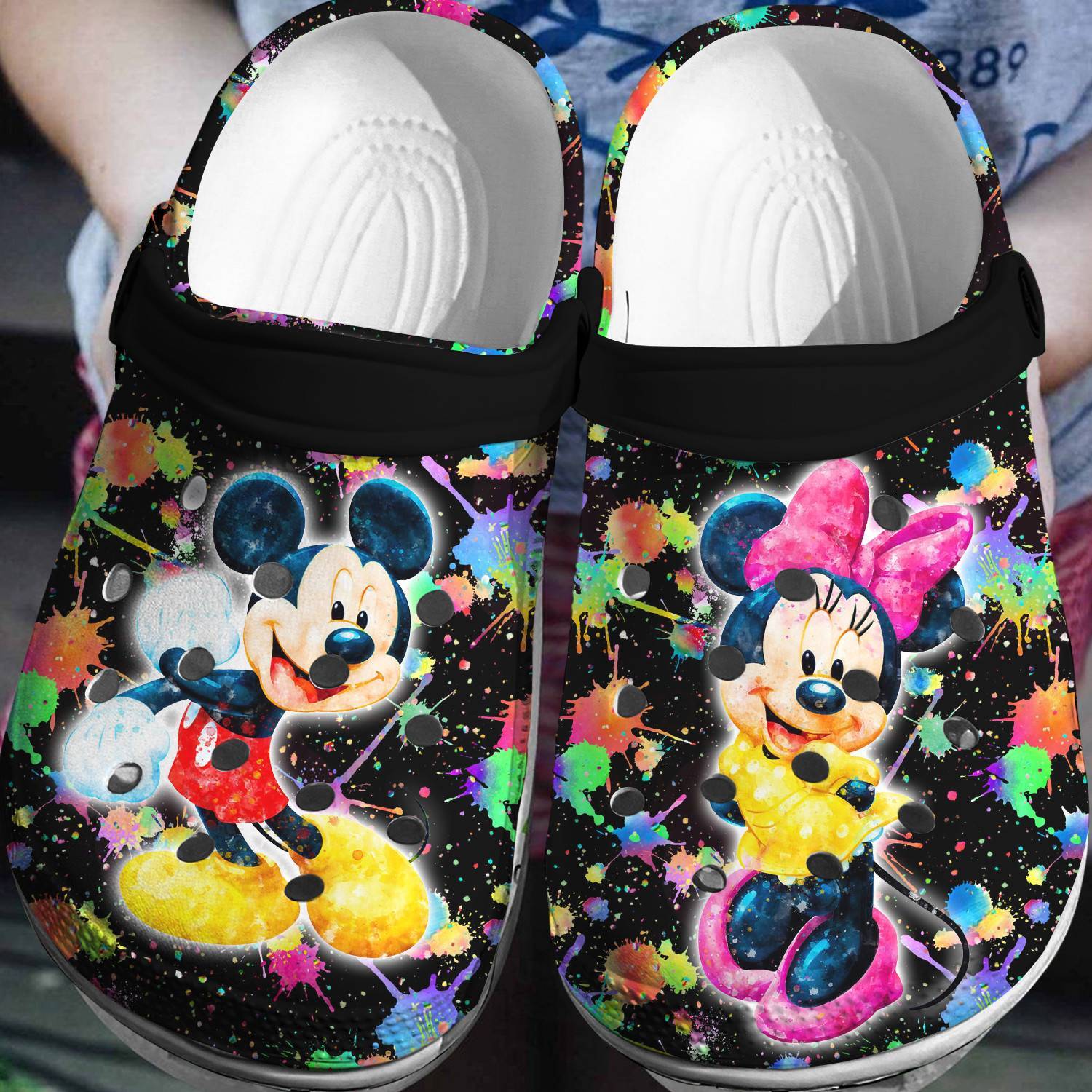 Disney Delight: Mickey Minnie Crocss 3D Clog Shoes – Walk with Mickey and Minnie