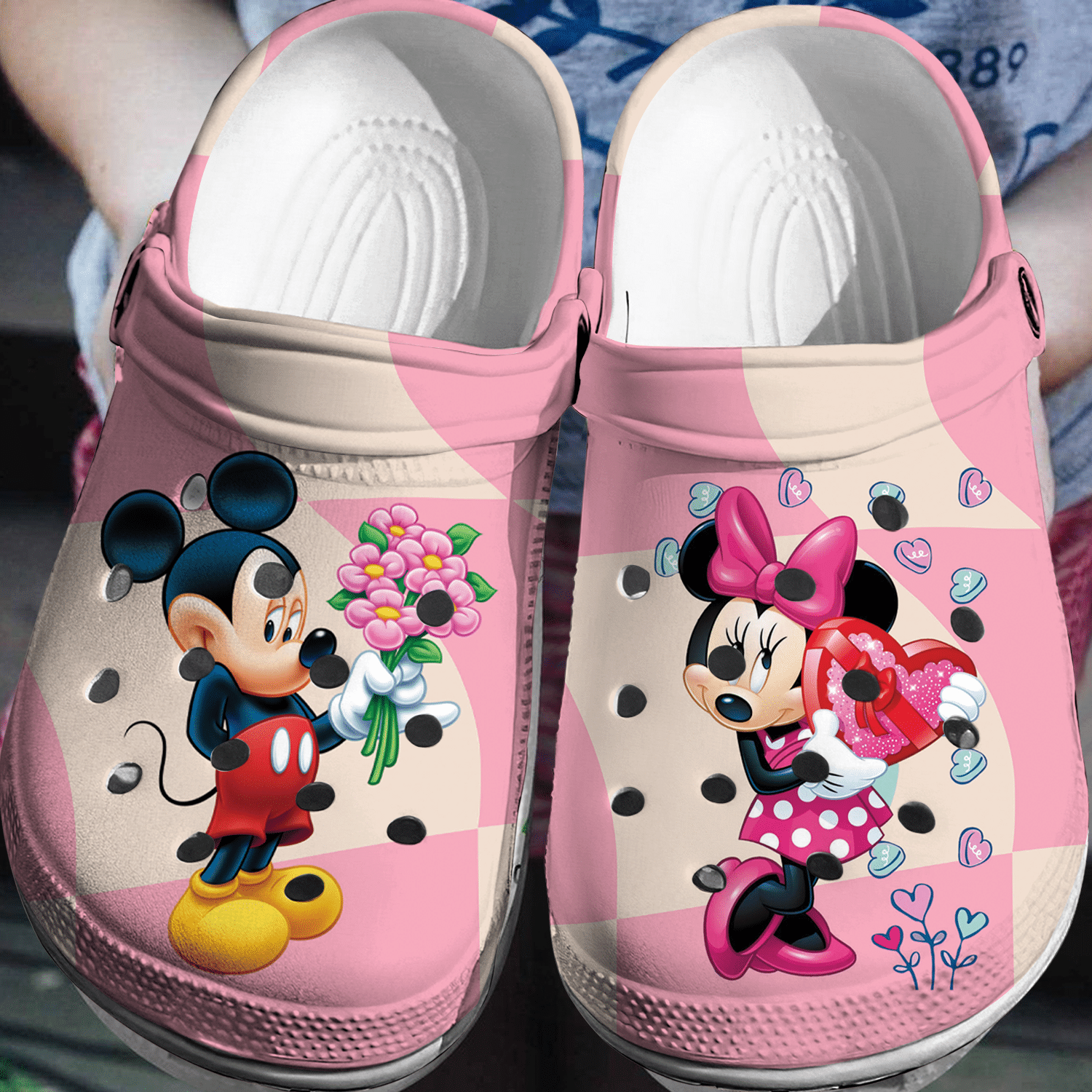 Disney Duo: Mickey Minnie Crocss 3D Clog Shoes