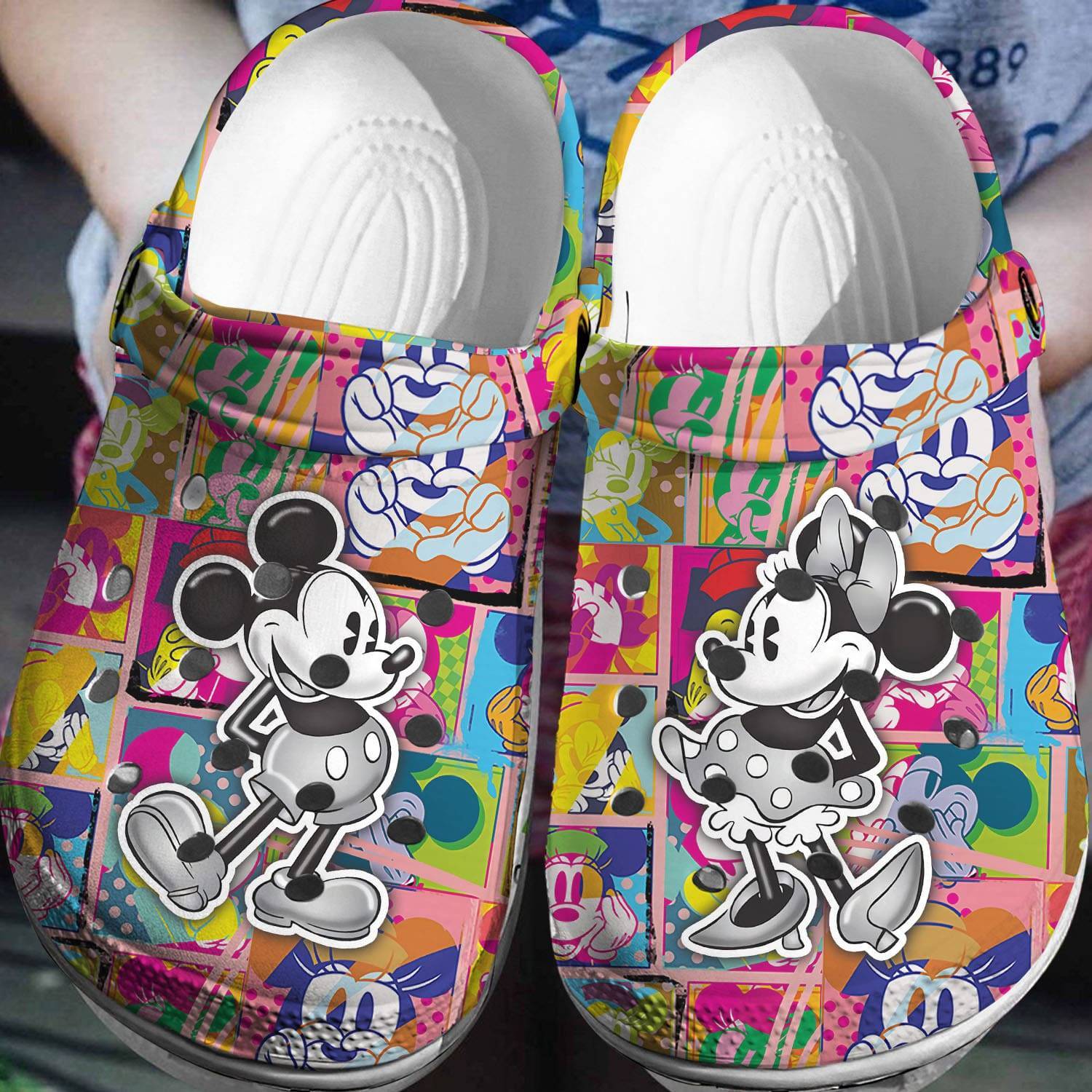 Disney Fashion Adventure: Mickey Minnie Crocss 3D Clog Shoes – Step into the Magic