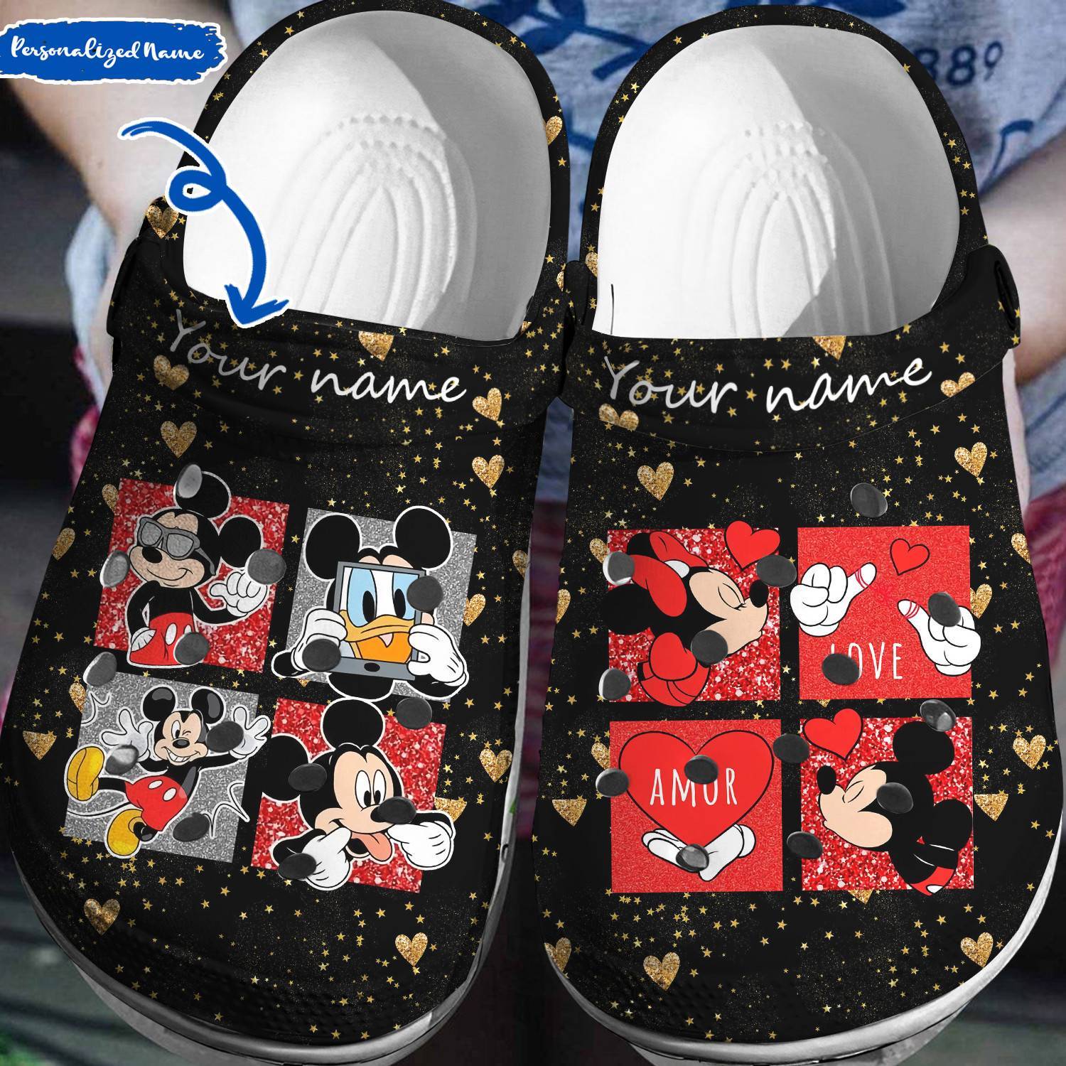 Disney Fashion Designed Just for You: Personalized Mickey Minnie Crocss 3D Clog Shoes