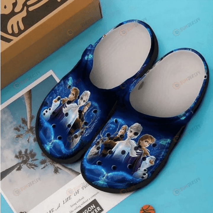 Disney Frozen Navy Theme Crocss Crocband Clog Ultimate Comfort Shoes