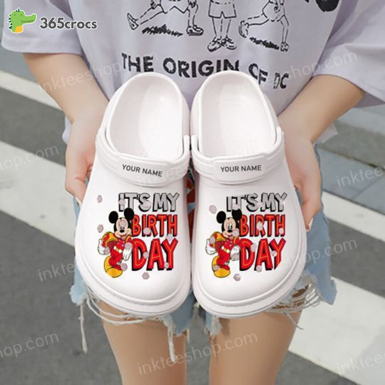 Disney Junior Birthday Mickey Birthday Cartoon Crocss Shoes Clogs Custom Name