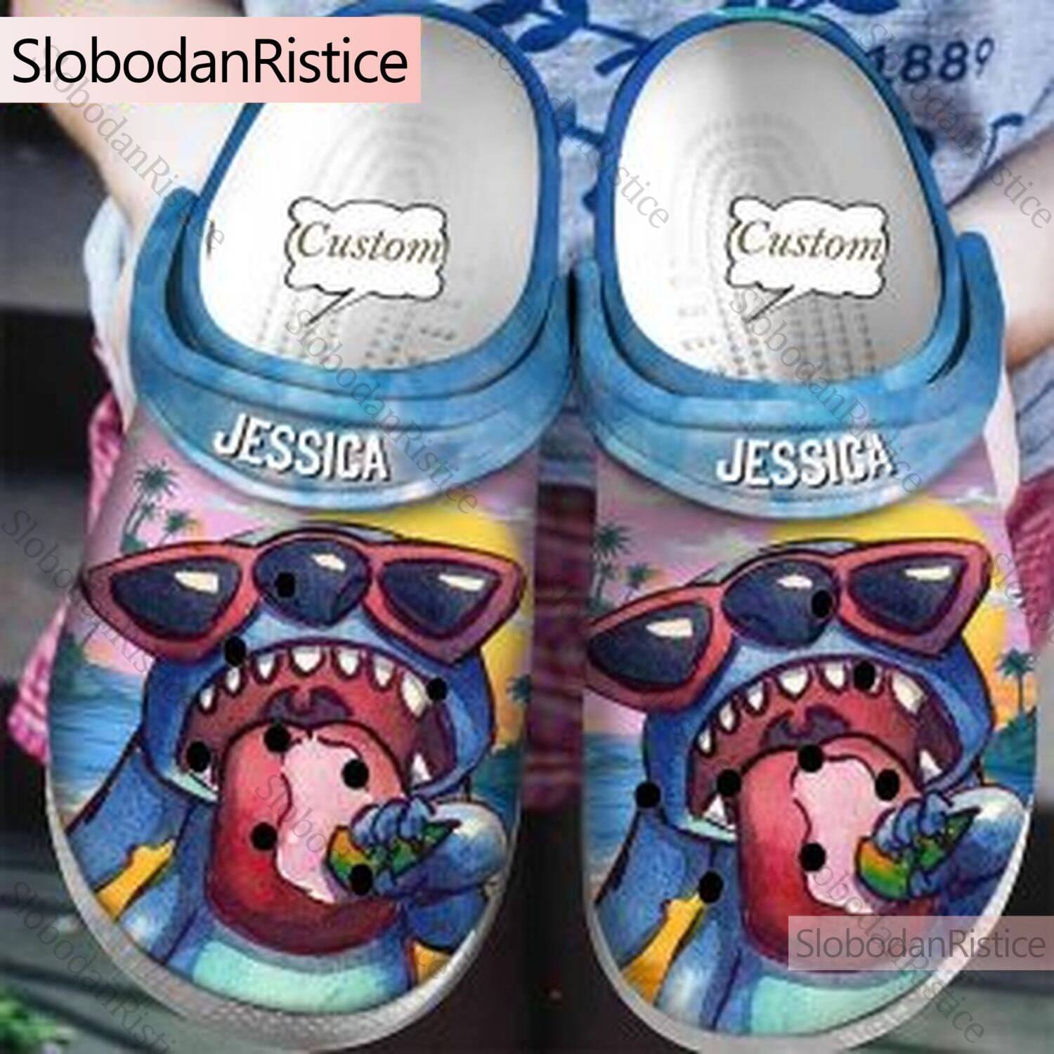 Disney Lilo Stitch Unique Slip On Clogs Personalized Custom Footwear