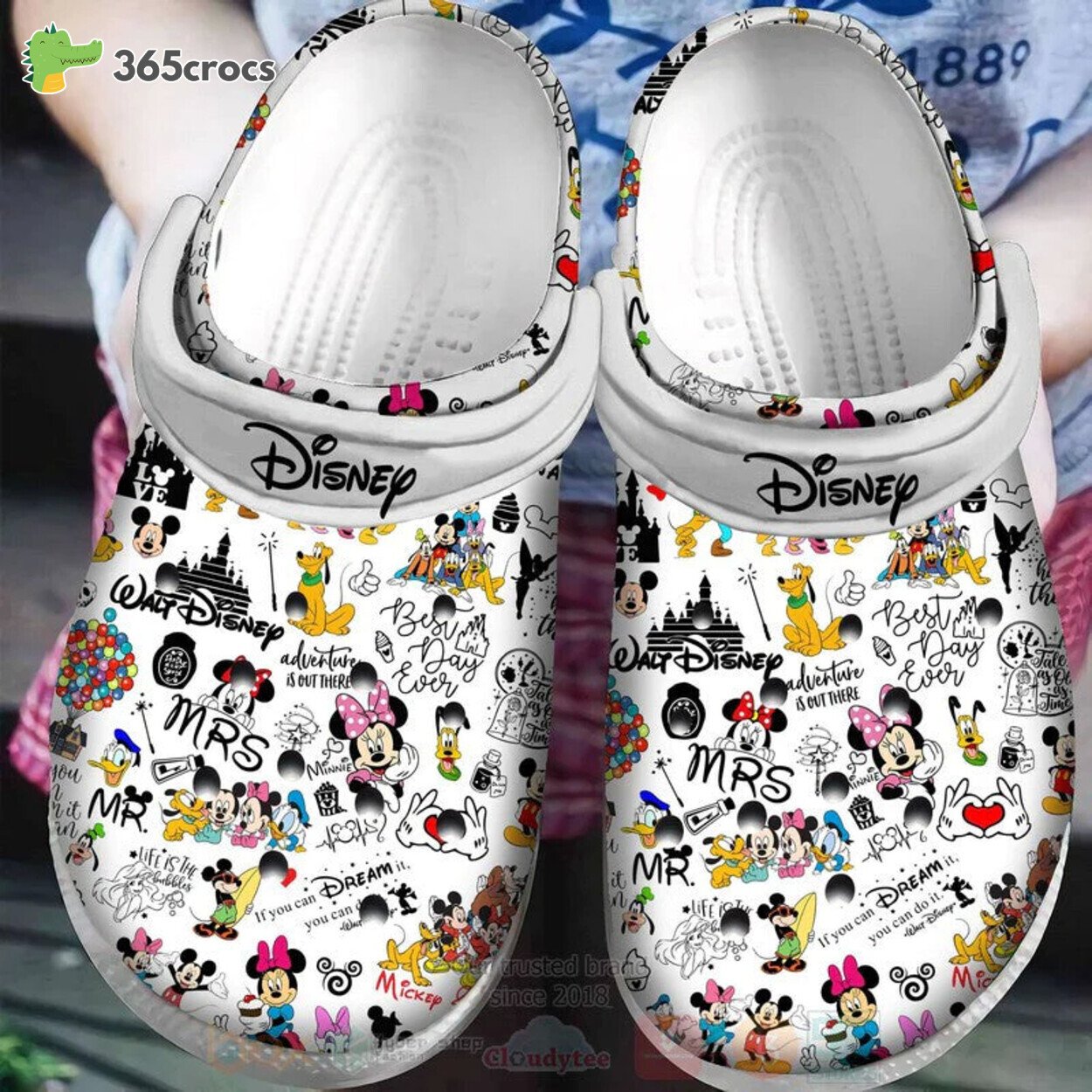 Disney Mickey Fuzzy Crocss Clogs Comfortable Shoes