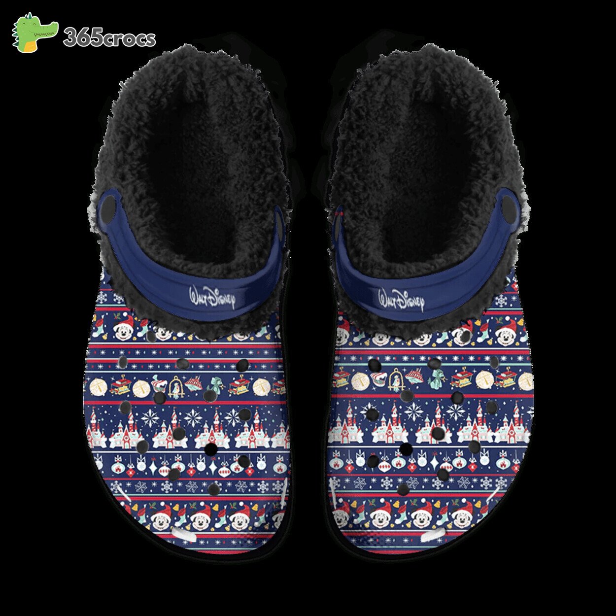 Disney Mickey Fuzzy Themed Comfort Footwear Iconic Clog Design Style