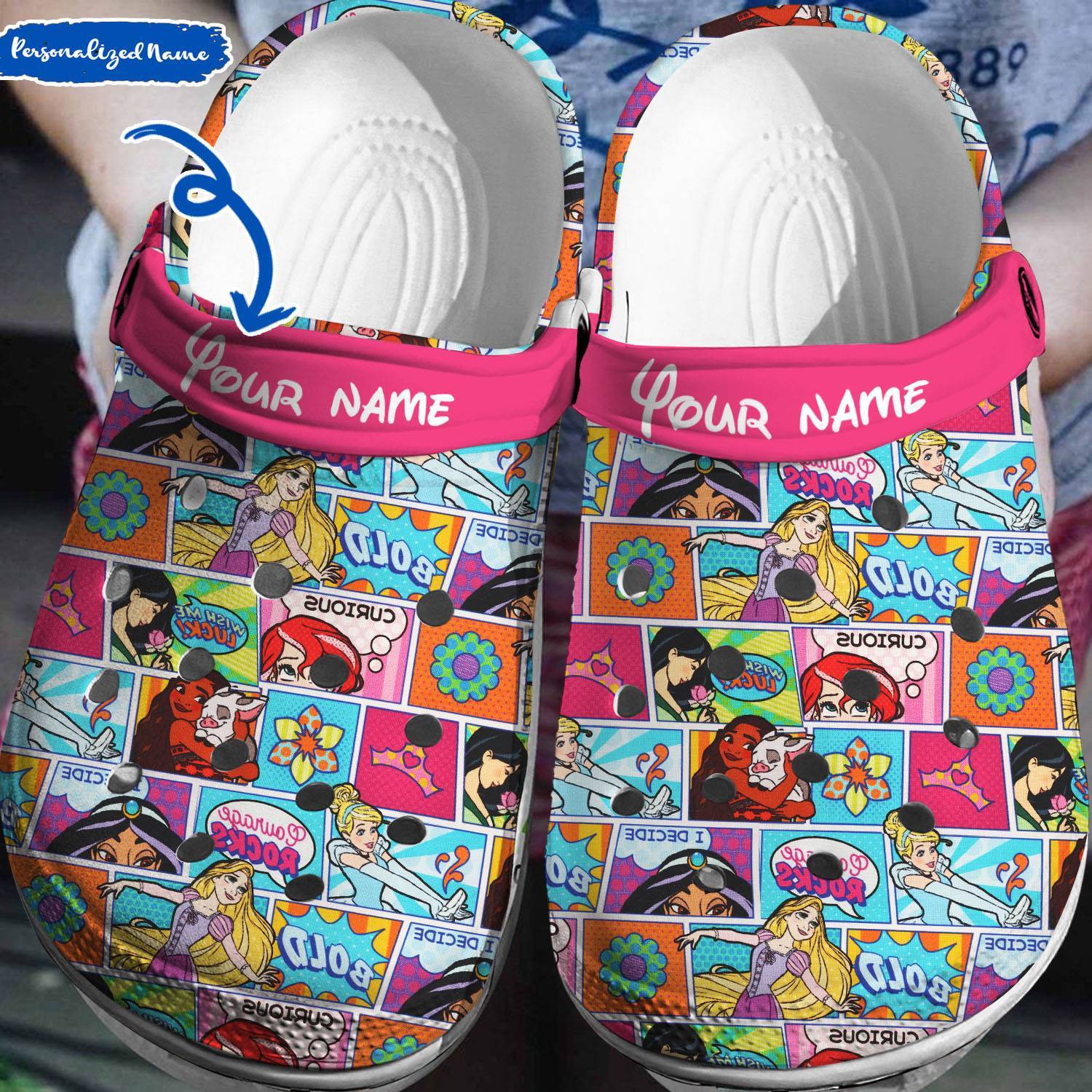 Disney Princess Crocss 3D Clog Shoes