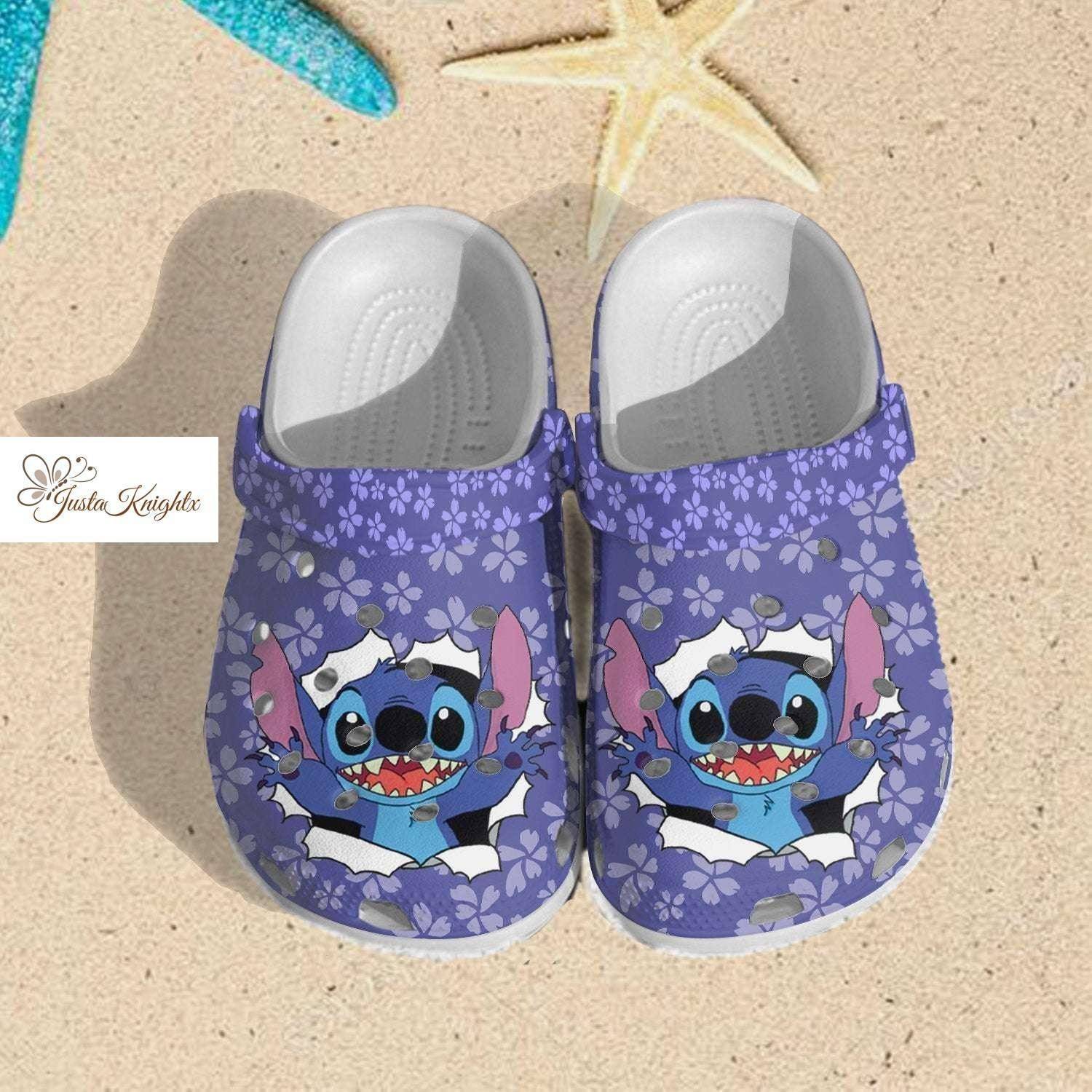 Disney Stitch Cartoon Summer Slippers Kids Clogs Unique Christmas Footwear