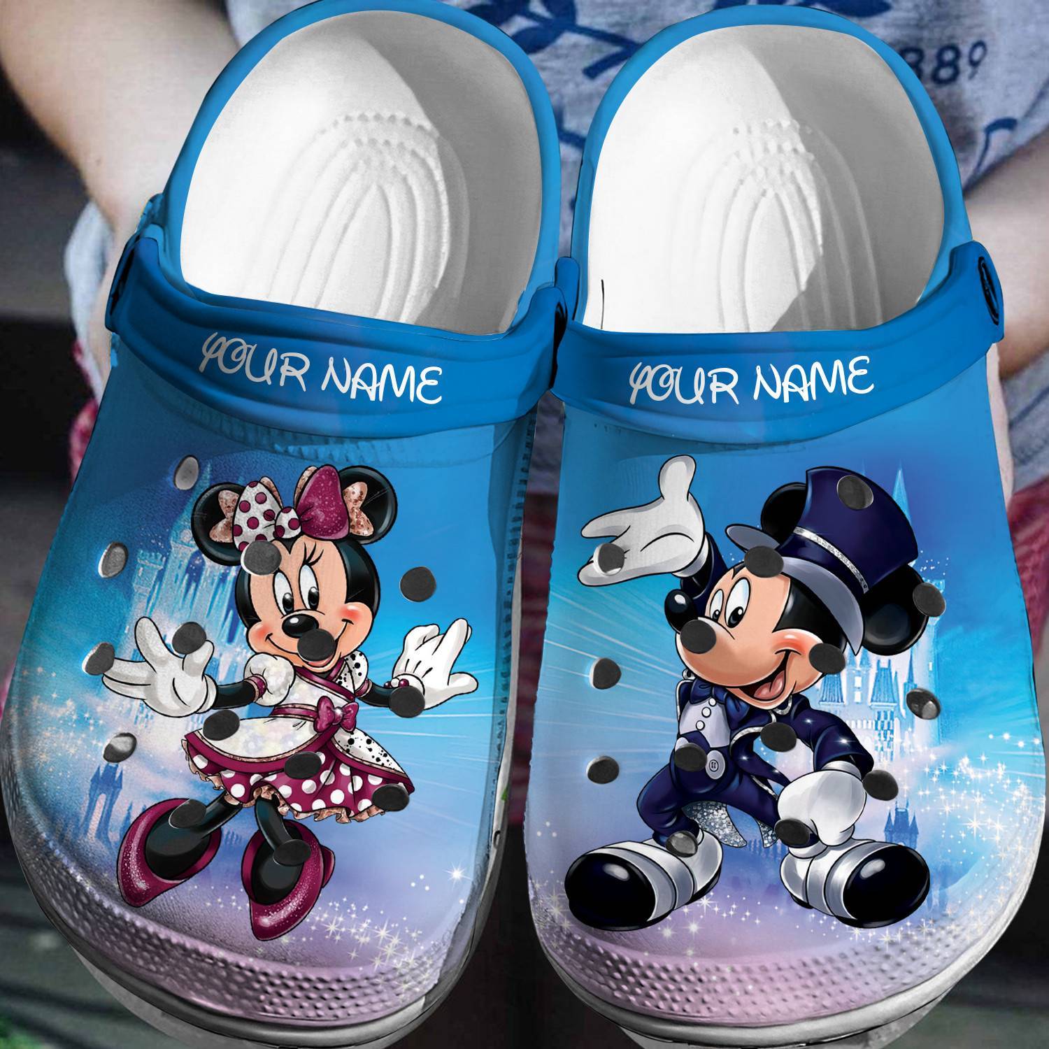 Disney Style, Personalized: Mickey Minnie Crocss 3D Clog Shoes