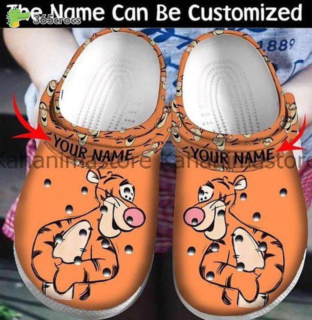 Disney Winnie The Pooh Tigger Cartoon Crocss Shoes Clogs Custom Name