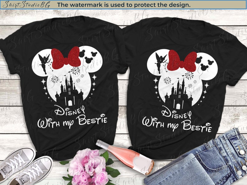 Disney With My Bestie Shirts, Disney Besties Shirt, Disney Girls trip Shirts, Disney Best Friend Shirt Disneyworld Shirts, Disneyland Shirts