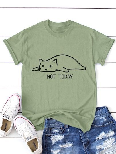 Doballa Lazy Cat T-Shirt fashionstation