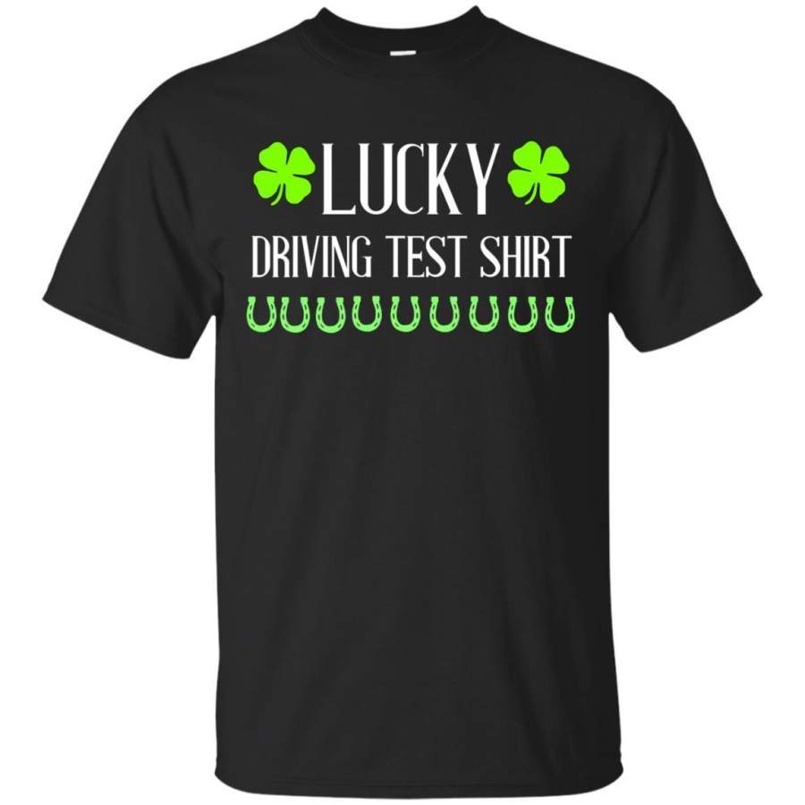 AGR Lucky Driving Test Shirt Four Leaf Clover Horseshoe Tshirt Jaq T-shirt