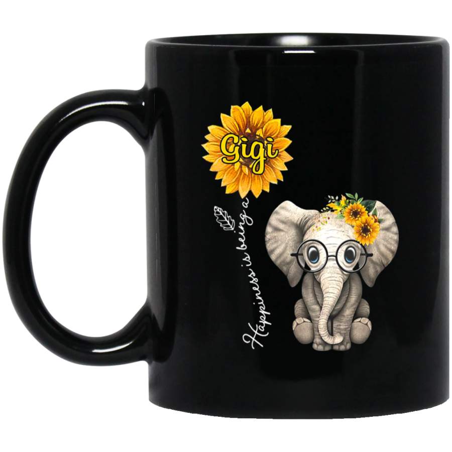 Happiness is being a Gigi – Cute Elephant t-shir Coffee Mug