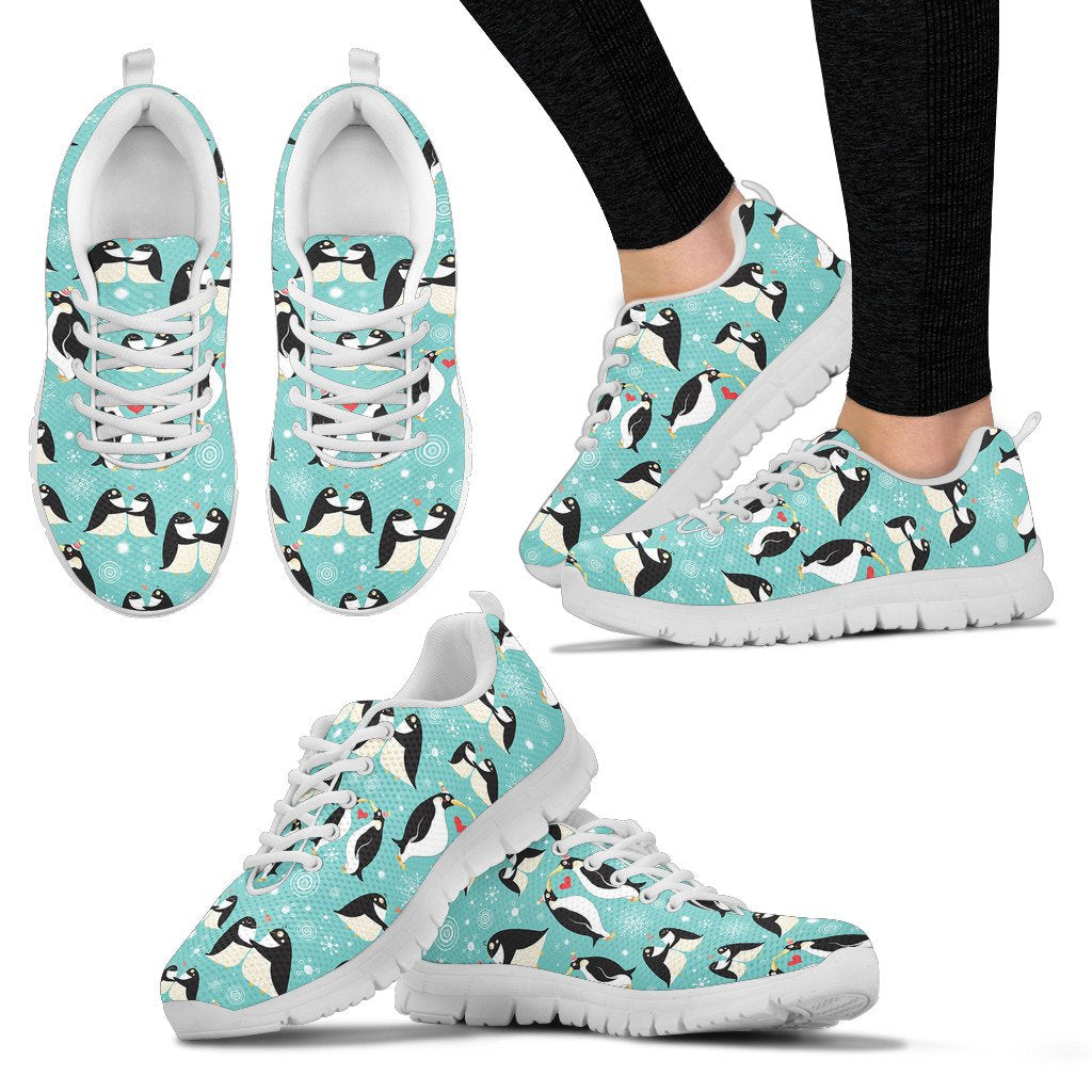 Penguin Love Print Women Sneakers