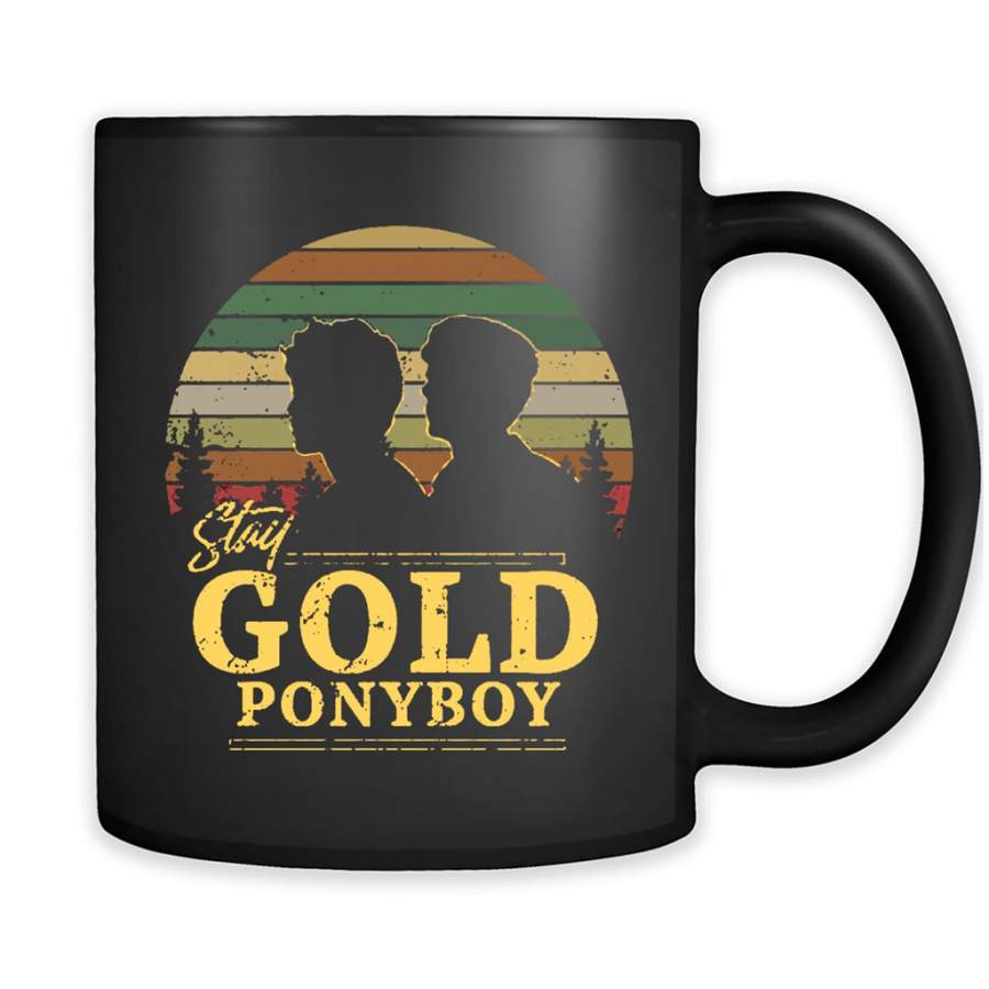 The Outsiders Stay Gold Ponyboy Vintage Classic Retro – Full-Wrap Coffee Black Mug