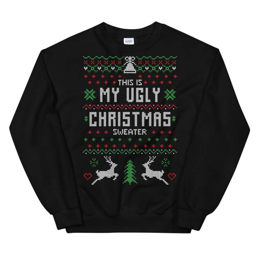 This Is My Ugly Transparent For Christmas Ugly Sweater Design Unisex Sweatshirt