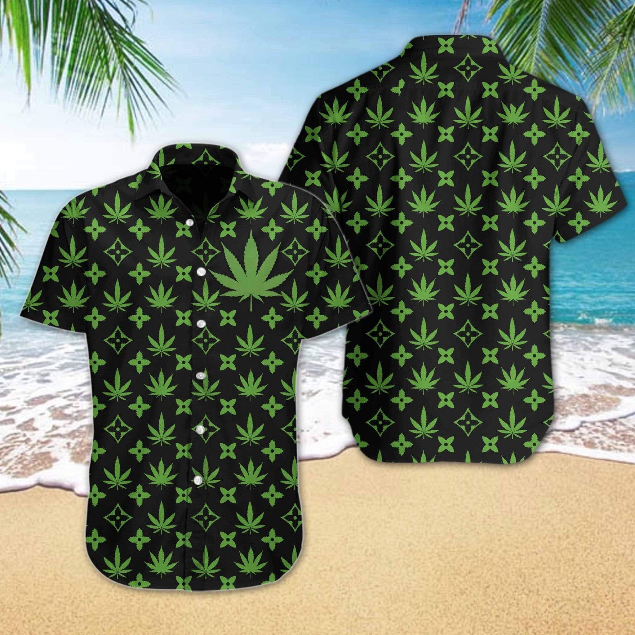 Cool Weed Tropical Full Printing Hawaiian Shirts #hl