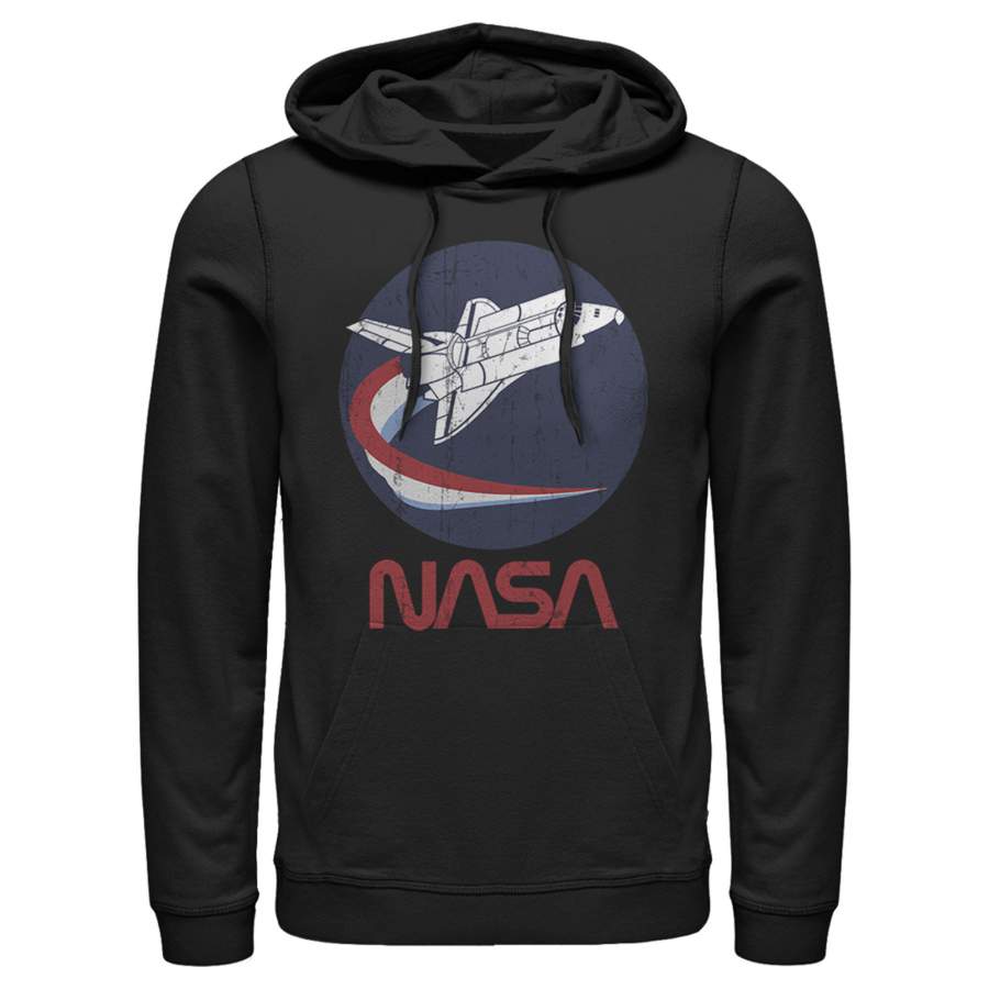 NASA Men’s Shuttle Three Color Swoosh Circle  Lightweight Hoodie