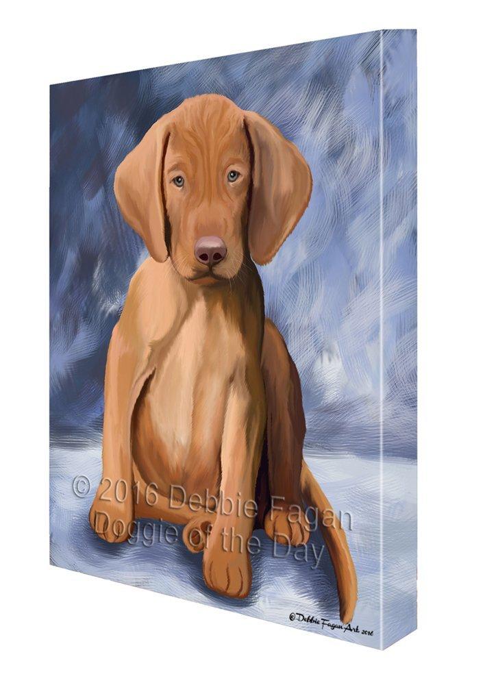 Vizsla Puppy Dog Painting Printed On Canvas Wall Art