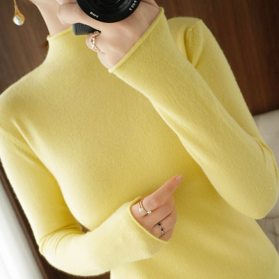 Turtleneck Women Sweater Warm Autumn Winter Solid Korean Stretch Slim Lady Jumpers Cashmere Sweater Pullover Femme Basic Knitwea alx